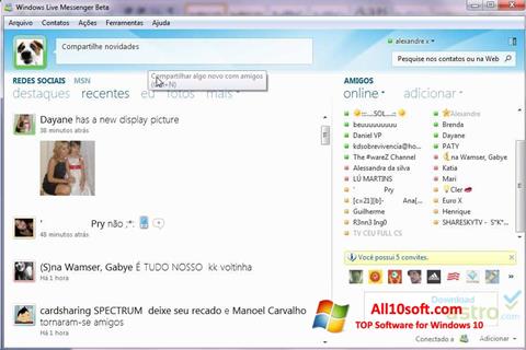 Снимак заслона Windows Live Messenger Windows 10