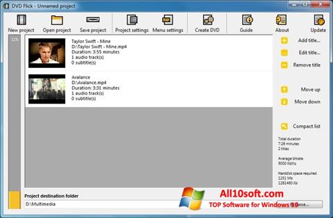 Снимак заслона DVD Flick Windows 10
