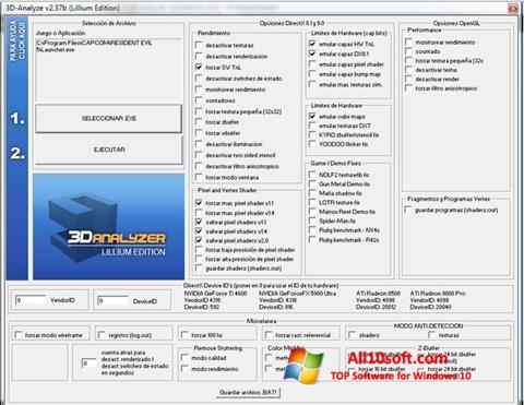 Снимак заслона 3D-Analyze Windows 10
