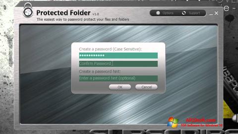 Снимак заслона Protected Folder Windows 10