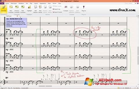 Снимак заслона Sibelius Windows 10