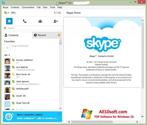 Снимак заслона Skype Setup Full Windows 10