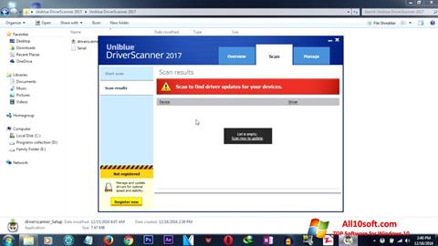 Снимак заслона DriverScanner Windows 10