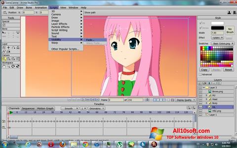 Снимак заслона Anime Studio Windows 10