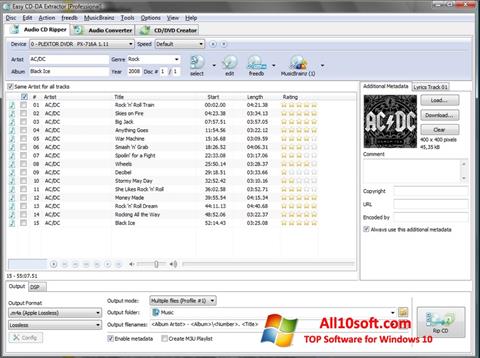 Снимак заслона Easy CD-DA Extractor Windows 10