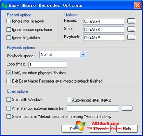 Снимак заслона Easy Macro Recorder Windows 10