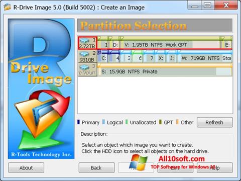 Снимак заслона R-Drive Image Windows 10