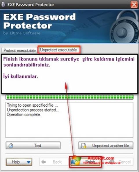 Снимак заслона EXE Password Windows 10