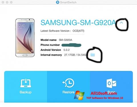 Снимак заслона Samsung Smart Switch Windows 10