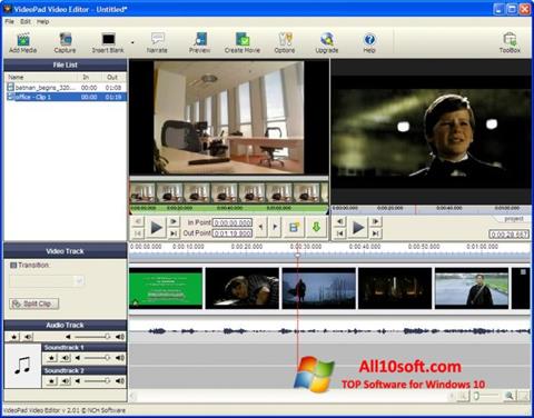 Снимак заслона VideoPad Video Editor Windows 10