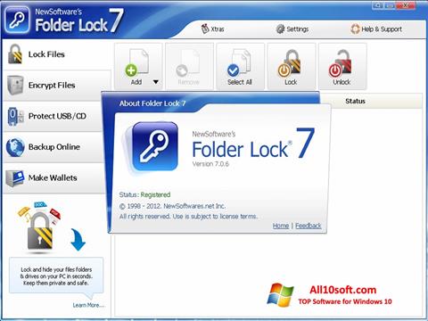 Снимак заслона Folder Lock Windows 10