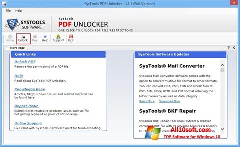 Снимак заслона PDF Unlocker Windows 10