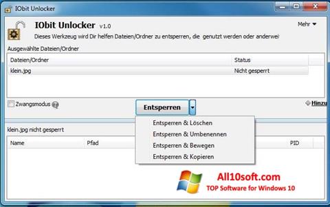 Снимак заслона IObit Unlocker Windows 10