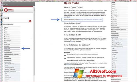 Снимак заслона Opera Turbo Windows 10