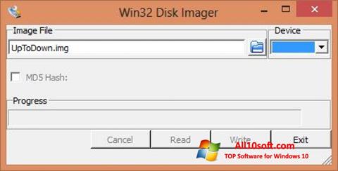 Снимак заслона Win32 Disk Imager Windows 10