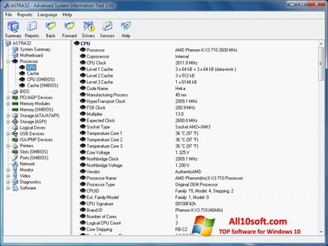 Снимак заслона ASTRA32 Windows 10