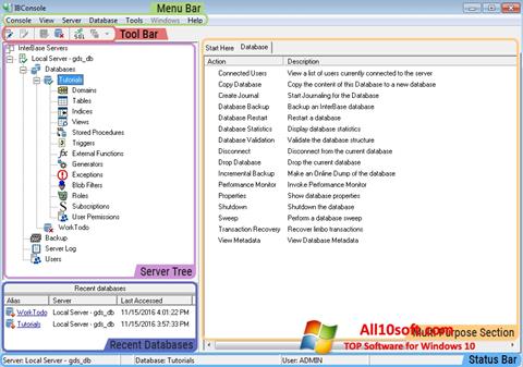 Снимак заслона InterBase Windows 10