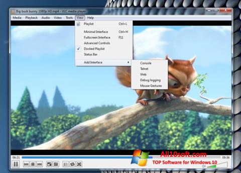 Снимак заслона VLC Media Player Windows 10