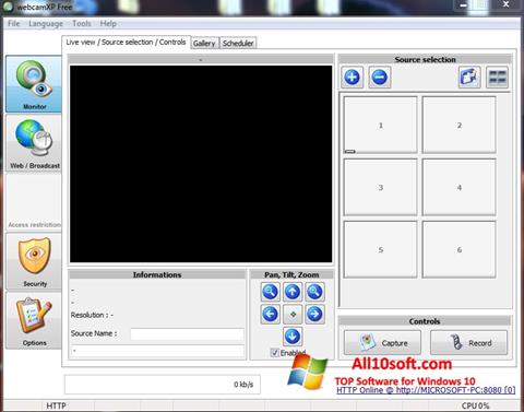 Снимак заслона webcamXP Windows 10
