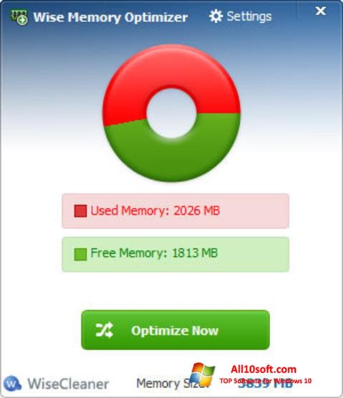 Снимак заслона Wise Memory Optimizer Windows 10