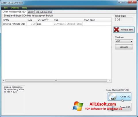 Снимак заслона XBoot Windows 10