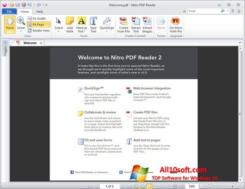 Снимак заслона Nitro PDF Reader Windows 10