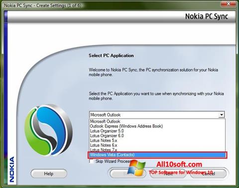 Снимак заслона Nokia PC Suite Windows 10