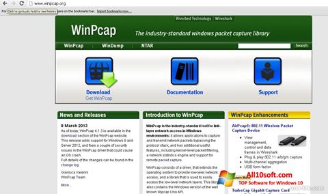 Снимак заслона WinPcap Windows 10