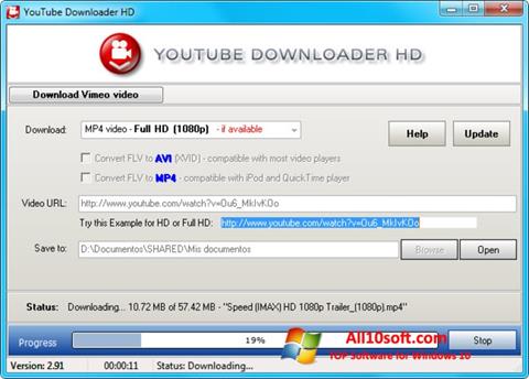 Снимак заслона Youtube Downloader HD Windows 10
