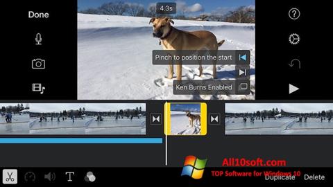 Снимак заслона iMovie Windows 10
