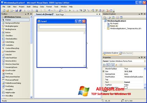 Снимак заслона Microsoft Visual Basic Windows 10