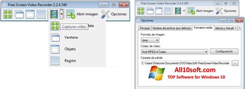 Снимак заслона Free Screen Video Recorder Windows 10