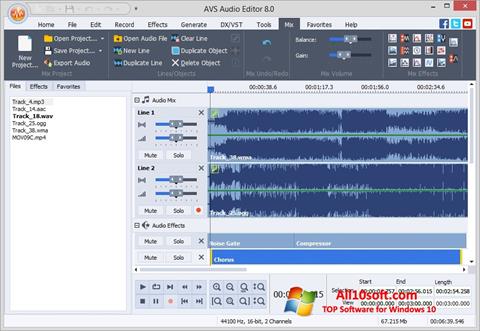 Снимак заслона AVS Audio Editor Windows 10