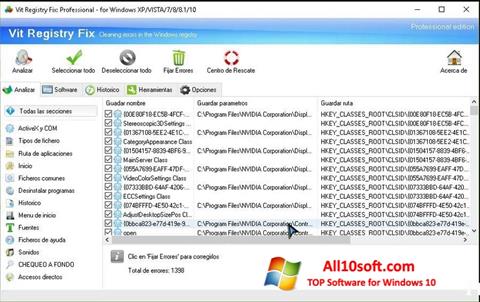 Снимак заслона Vit Registry Fix Windows 10