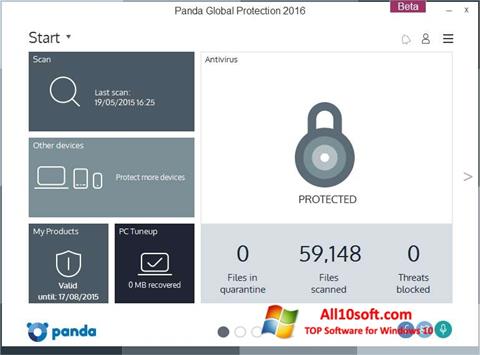 Снимак заслона Panda Global Protection Windows 10