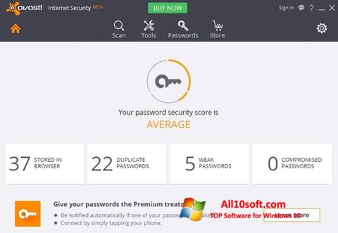 Снимак заслона Avast Internet Security Windows 10