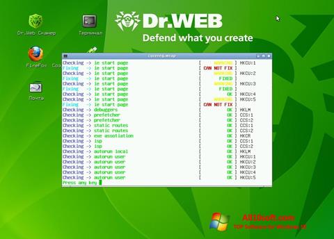 Снимак заслона Dr.Web LiveCD Windows 10
