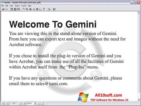 Снимак заслона Gemini Windows 10
