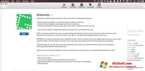 Снимак заслона Greenshot Windows 10