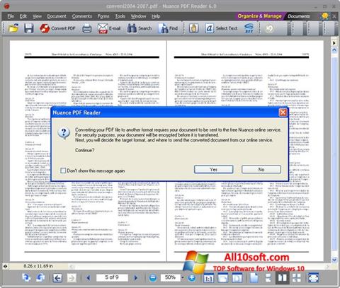 Снимак заслона Nuance PDF Reader Windows 10