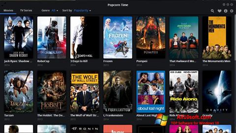 Снимак заслона Popcorn Time Windows 10