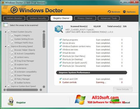 Снимак заслона Windows Doctor Windows 10