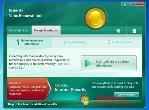 Снимак заслона Kaspersky Virus Removal Tool Windows 10