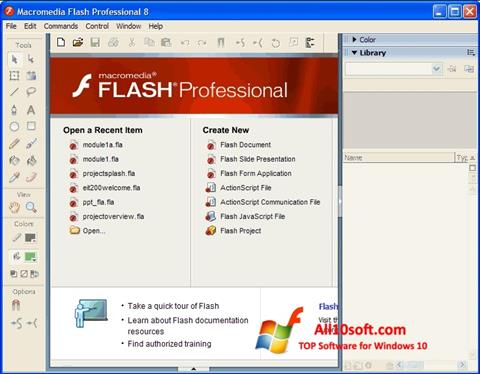 Снимак заслона Macromedia Flash Player Windows 10