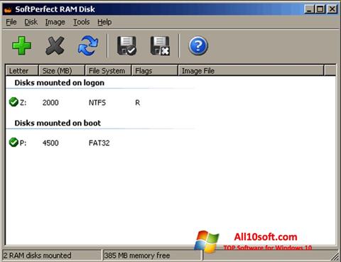Снимак заслона SoftPerfect RAM Disk Windows 10