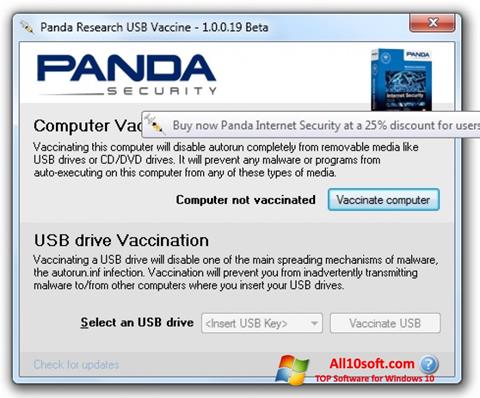 Снимак заслона Panda USB Vaccine Windows 10