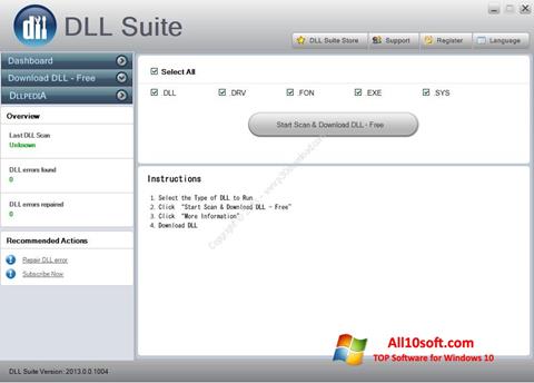 Снимак заслона DLL Suite Windows 10